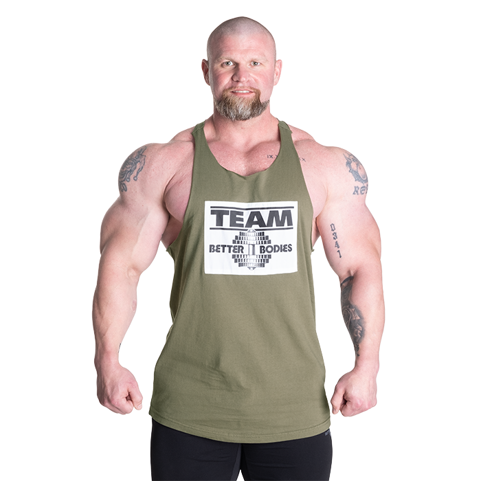 Better Bodies Old School Stringer Washed Green