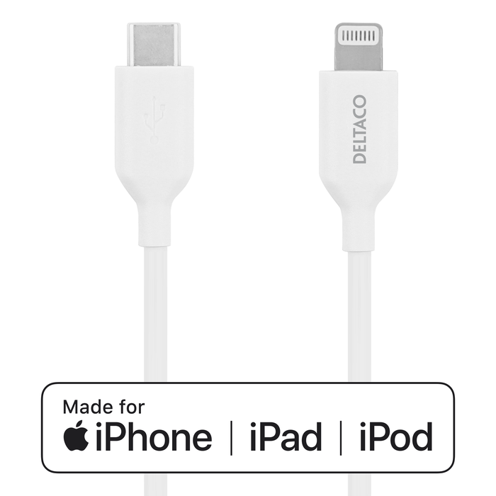 USB-C till Lightning-kabel 1 m Vit