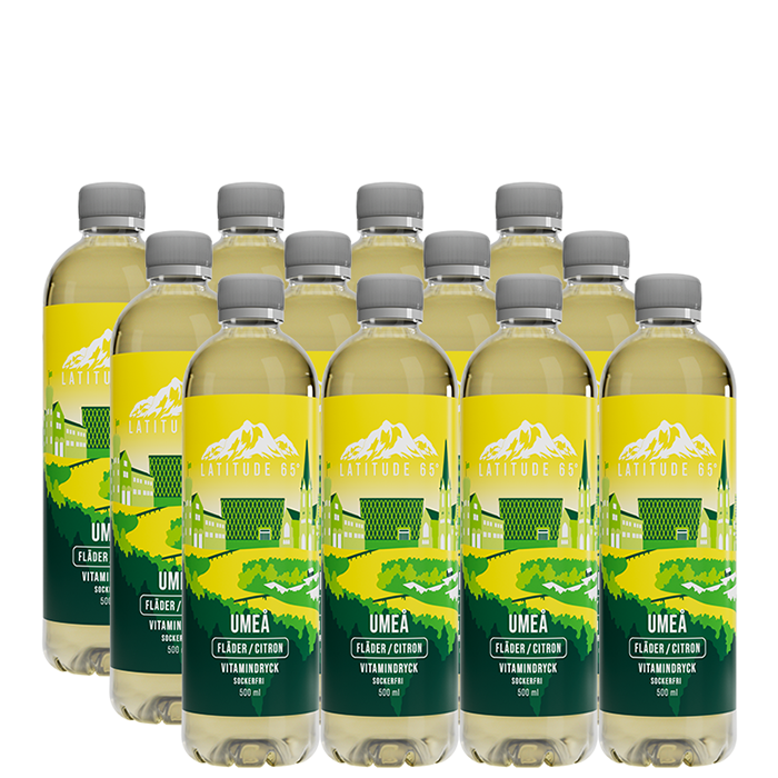 12 x Latitude 65 Vitamindryck 500 ml Umeå Fläder/Citron