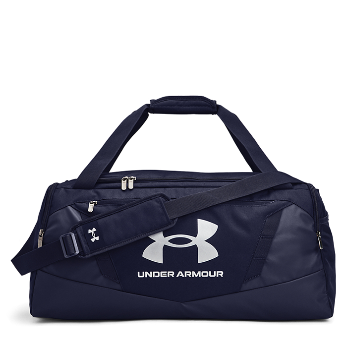 UA Undeniable 5-0 Duffle Medium,Midnight Navy/Metallic Silver