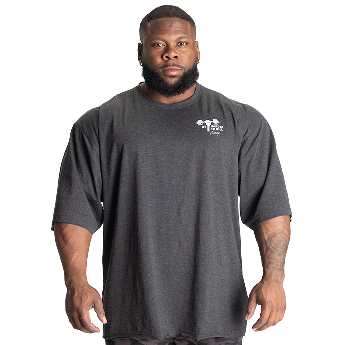 Harder To Kill Iron Tee Dark Grey Melange 15208