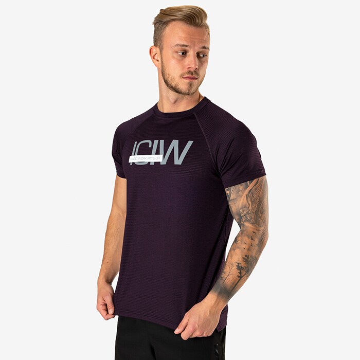 Mesh Training T-shirt Purple Melange