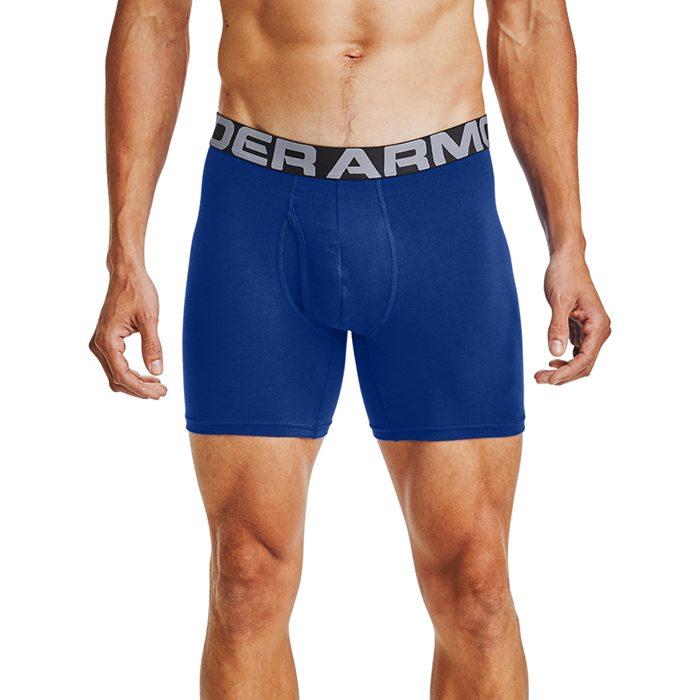 UA Charged Cotton 6inch 3-pack Royal