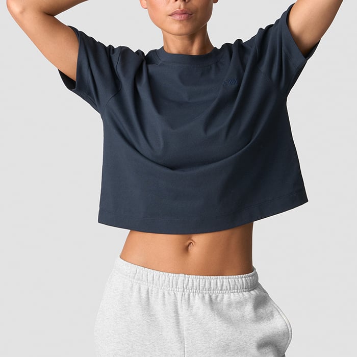 Everyday Cropped T-shirt Blå