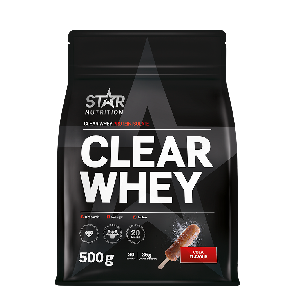 Star Nutrition Clear Whey Vassleprotein 500 g, 500g Cola