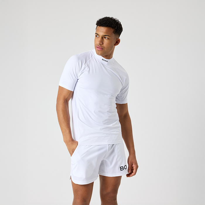 Mock Neck T‑shirt Vit