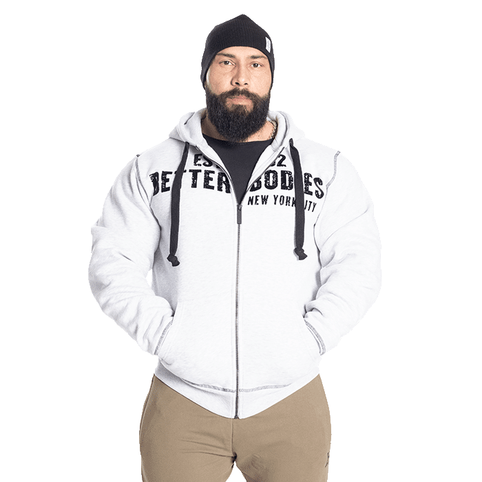 Läs mer om Graphic Hoodie, Light Grey Melange