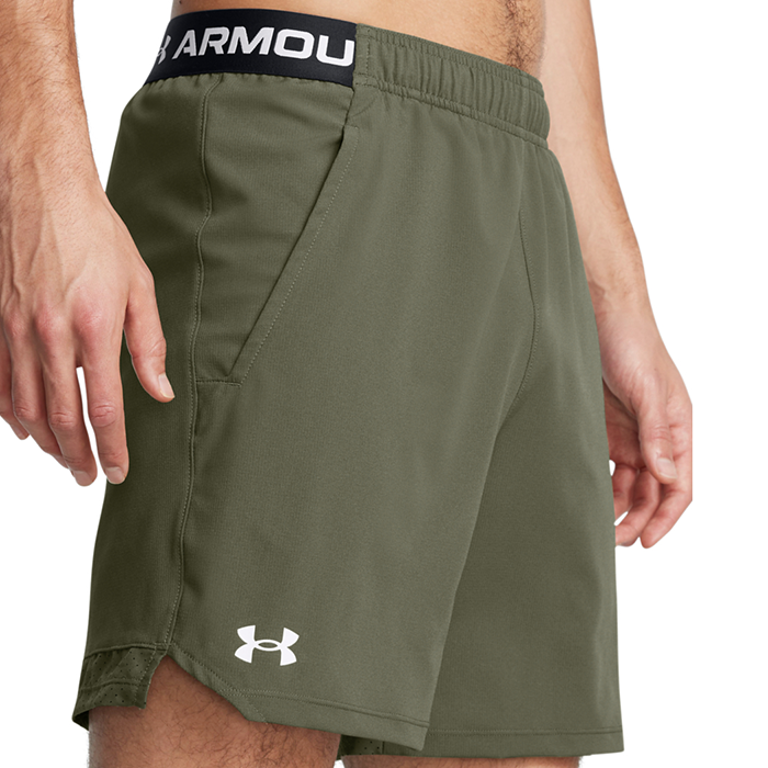 UA Vanish Woven 6in Shorts, Marine OD Green