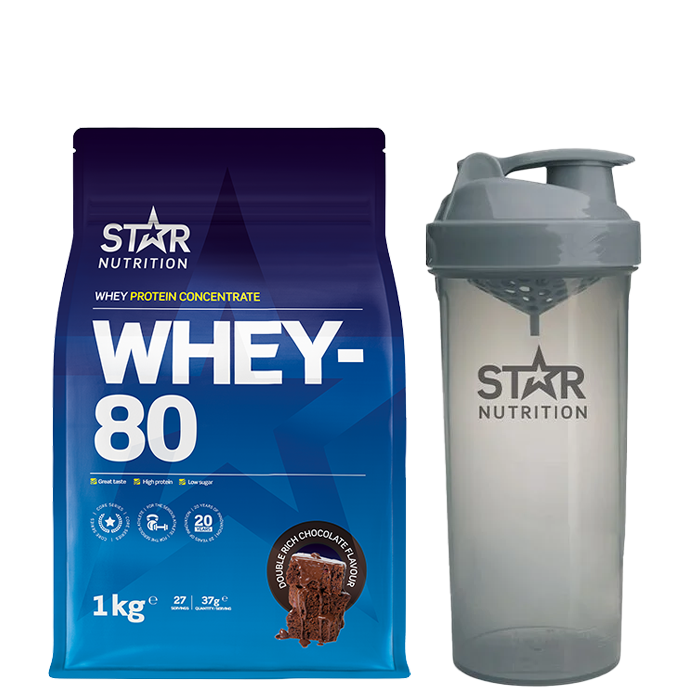 Whey-80 1 kg Shaker Grey 800 ml