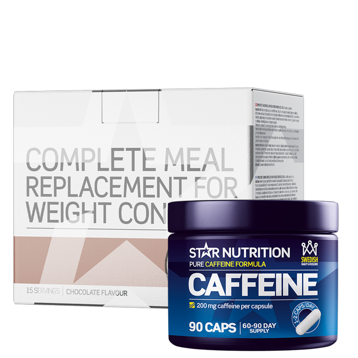 Complete Meal Måltidsersättning Viktkontroll Koffeintabletter 200 mg 90 Kapslar