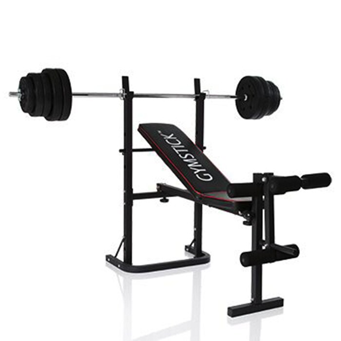 Weight bench with 40kg barbell set