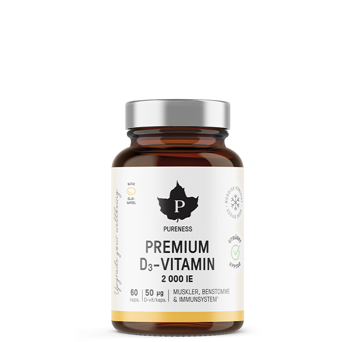 Premium D3-vitamin 60 kapslar