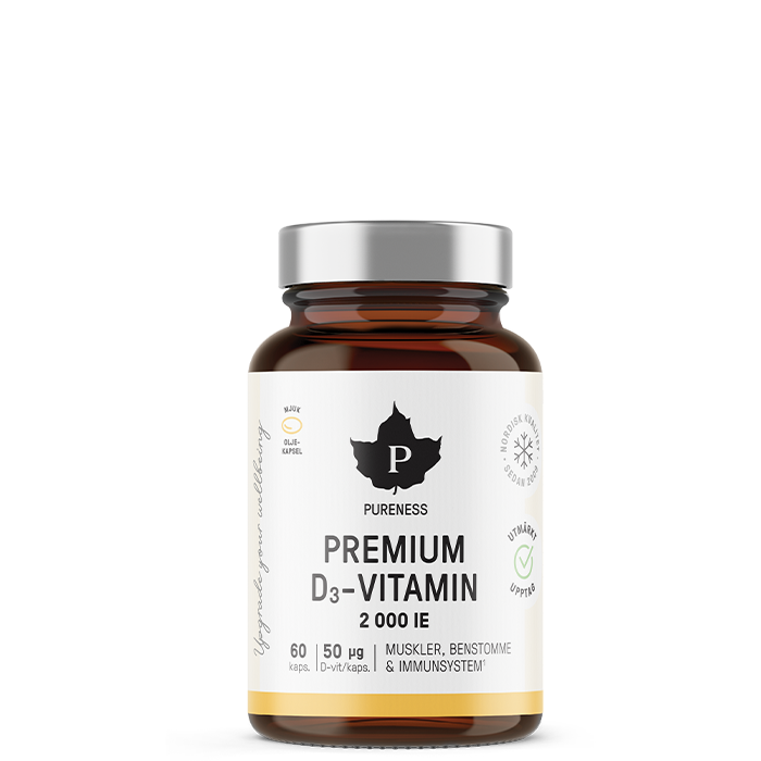 Pureness Premium D3-vitamin 2000 IE 60 kapslar