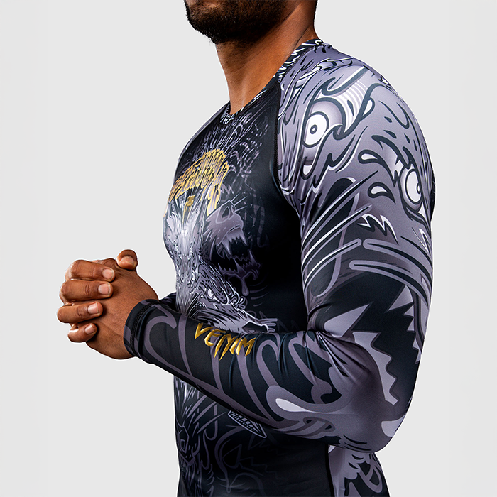 Venum Wolf Atak Rashguard L&aring;ng&auml;rmad Svart Gr&aring;