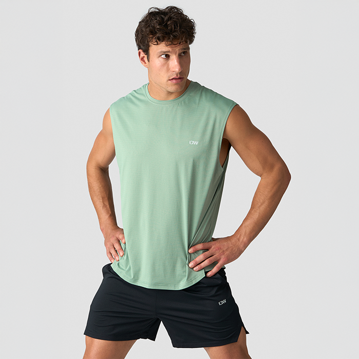 Stride rmlös T-shirt Grön