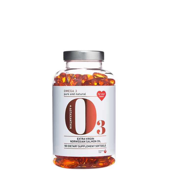 BioSalma Omega3 Pure & Natural Salmon Oil, 180 kapslar