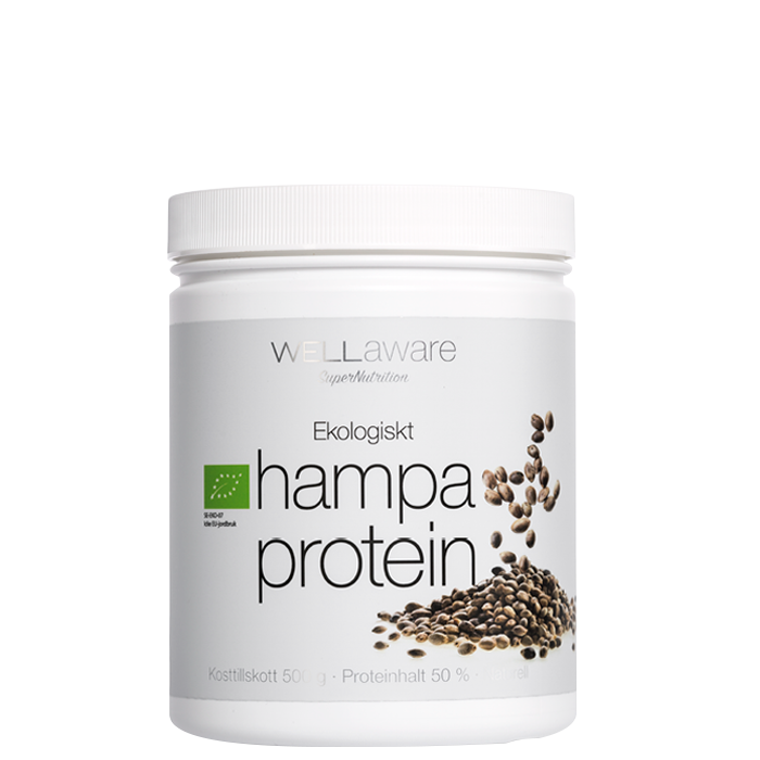 Wellaware Ekologiskt Hampaprotein, 500 g