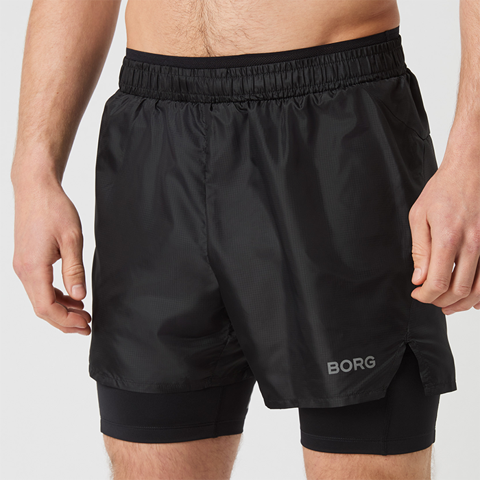 2 in 1 Shorts Svart