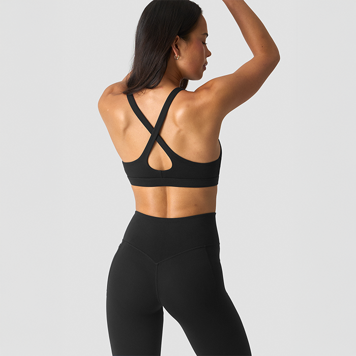 Luxe V-ringad Sport-bh Svart