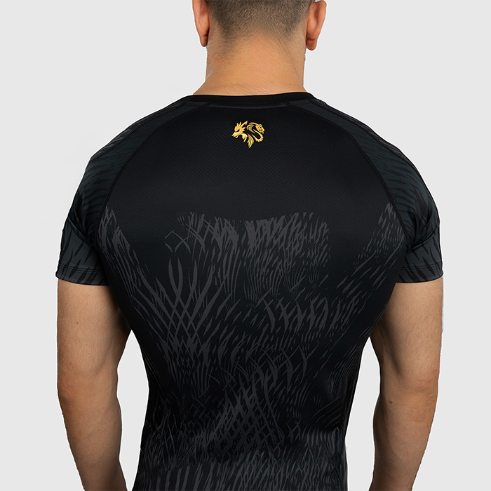 Venum X Chimaev Wild Borz Rashguard Kort&auml;rmad Svart Gr&aring;