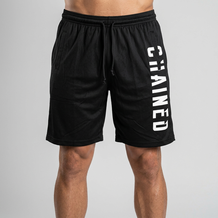 Chained Mesh Shorts Svart Vit