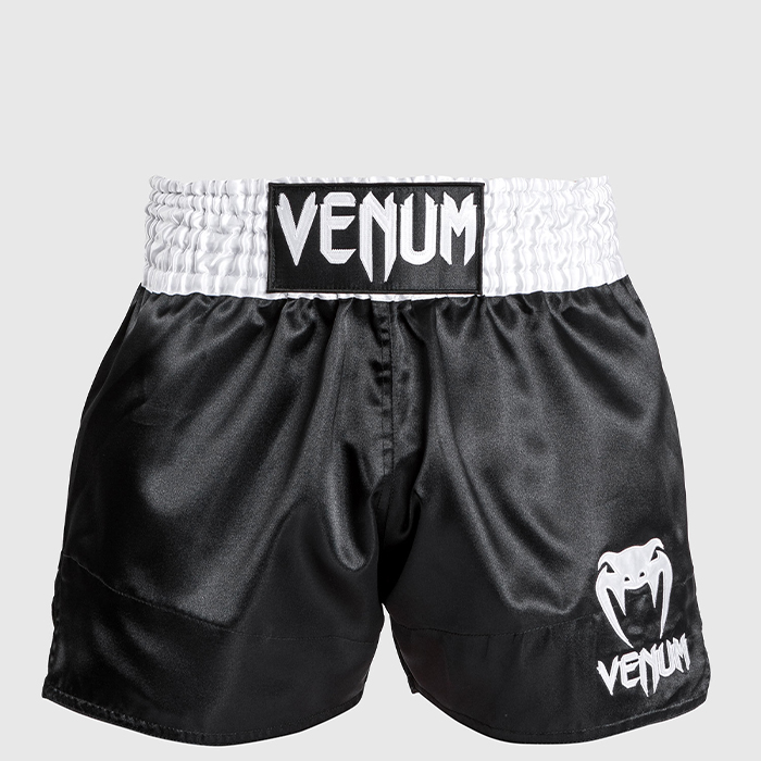 Venum Classic Muay Thaï Short, Black/White/White