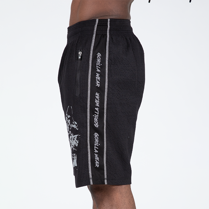 Buffalo Old School Workout Shorts, Black/Grey
