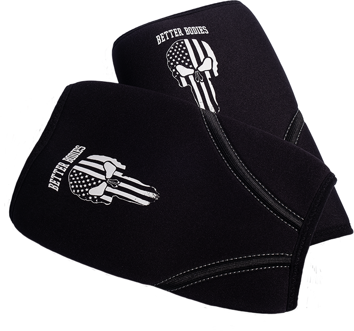 Skull Neoprene Knee Sleeve,Black