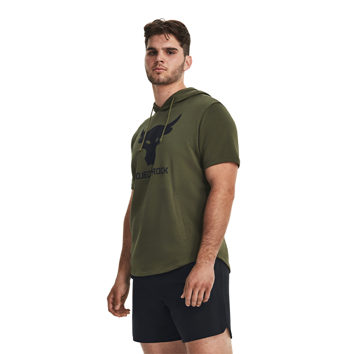 Project Rock Terry SS Hoodie, Marine OD Green