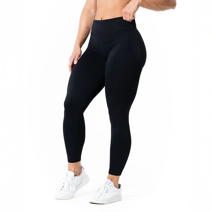 Aura Seamless Scrunch Tights Petite Svart