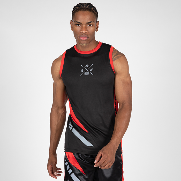 Hornell Tank Top,Black/Red
