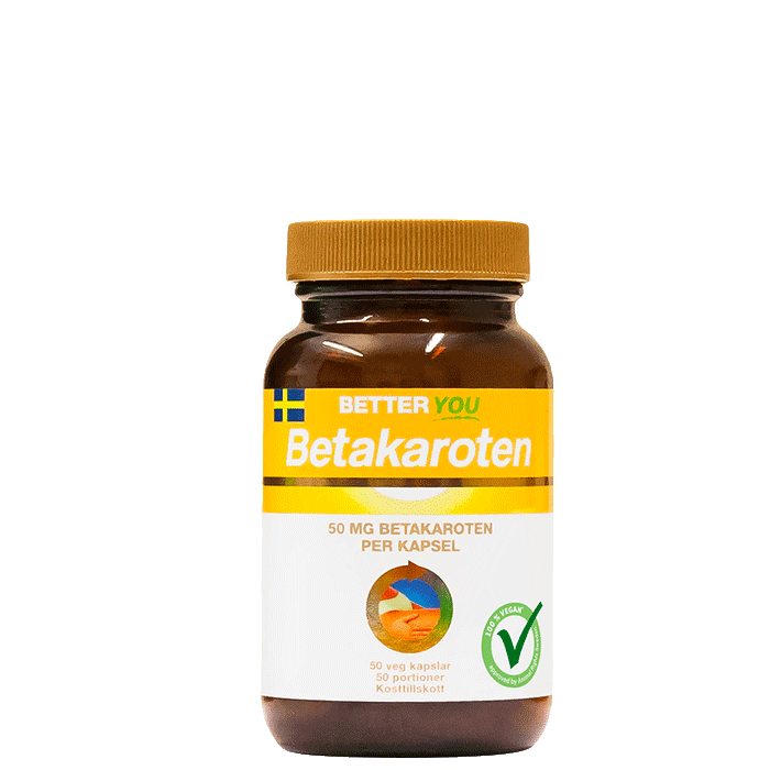 Betakaroten 50 mg, 50 kapslar