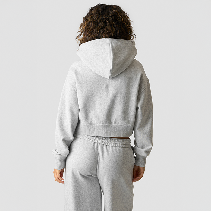 Essence Kort Hoodie Gr&aring;
