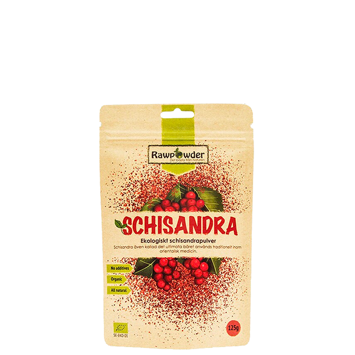 Läs mer om Schisandra, Ekologiskt Schisandrapulver, 125 g