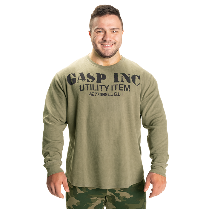 Thermal Gym Sweater,Washed Green