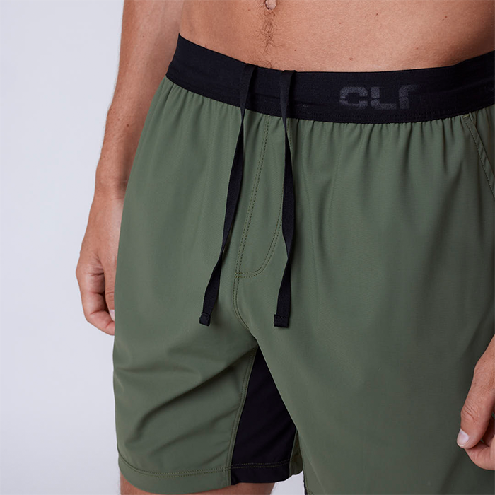 PR Stretch Shorts, Moss Green