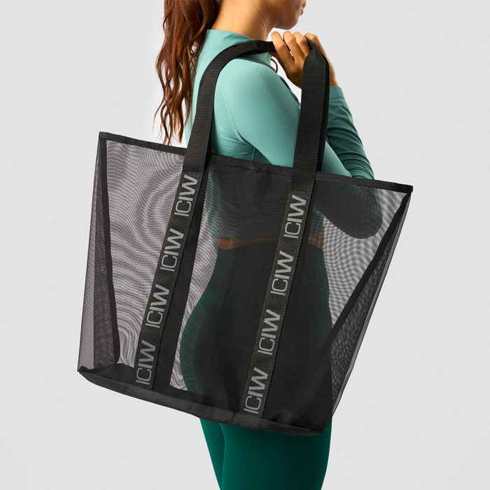 Läs mer om Mesh Tote Bag Black/Grey
