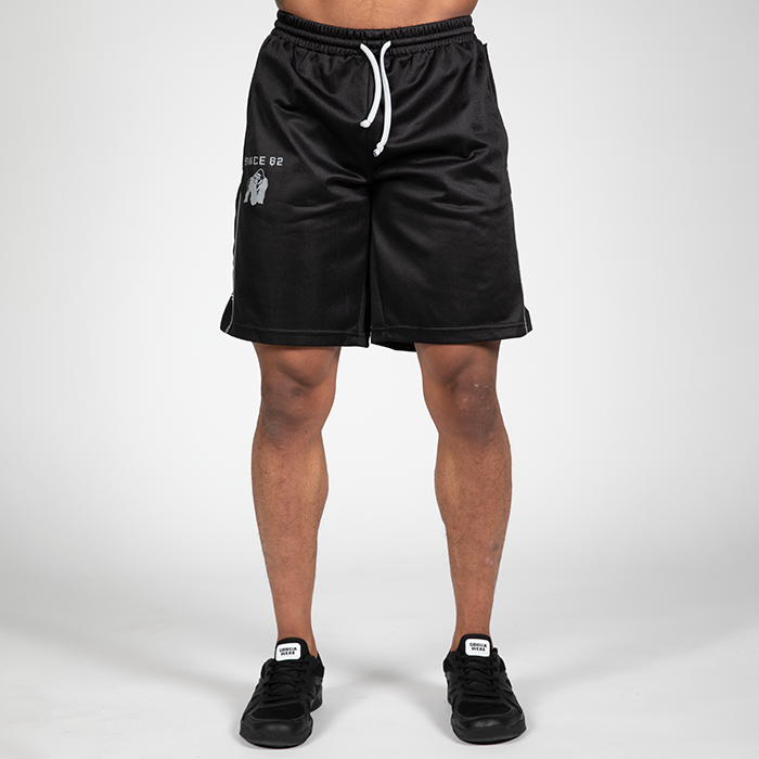 Functional Mesh Shorts,Black/White