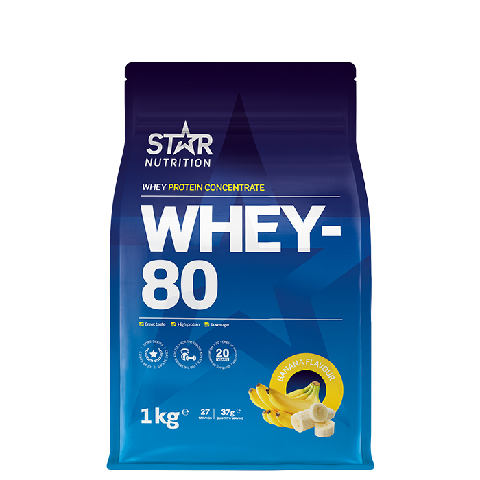 Läs mer om Whey-80 Vassleprotein 1 kg