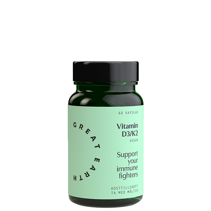 Great Earth Vitamin D3/K2 60 kapslar