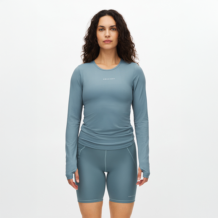 Jacquard Långärmad Blå