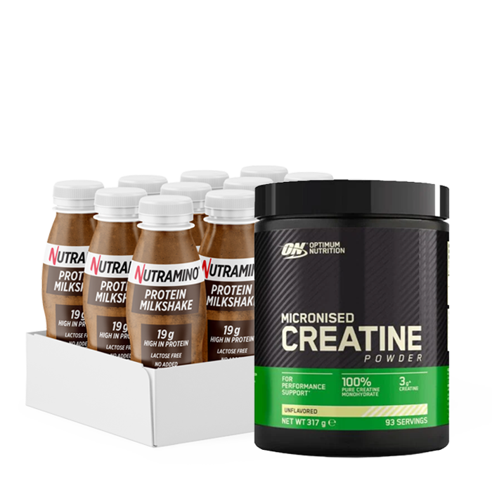 Nutramino Protein Shake 250 ml 12-pack + Creatine Powder 317 g
