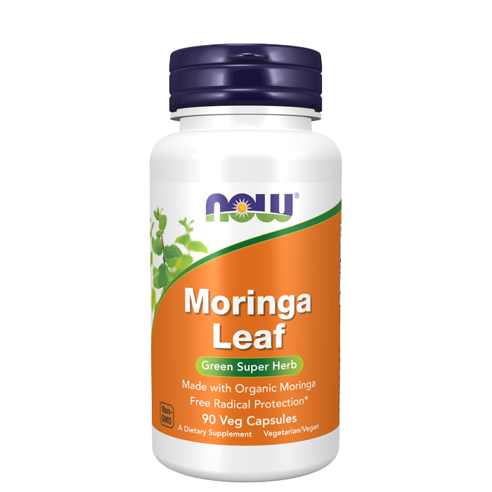 Now Foods Organic Moringa Leaf 400 mg 90 kapslar