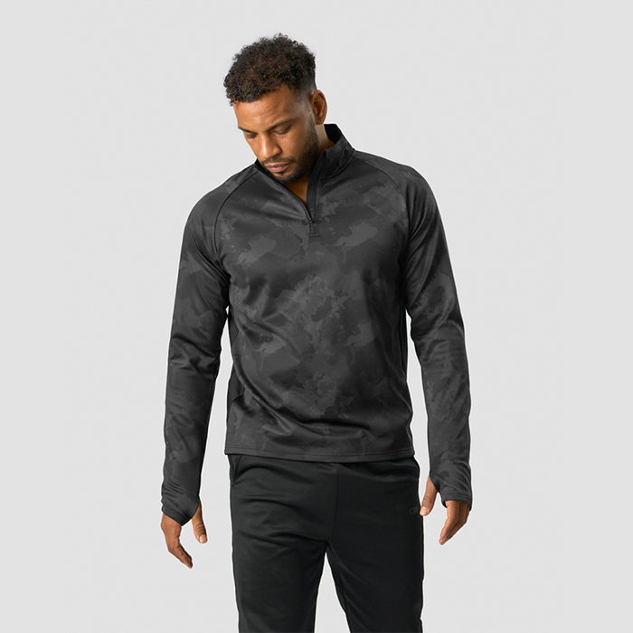 Läs mer om Training Club 1/4 Zip Long Sleeve, Black Camo