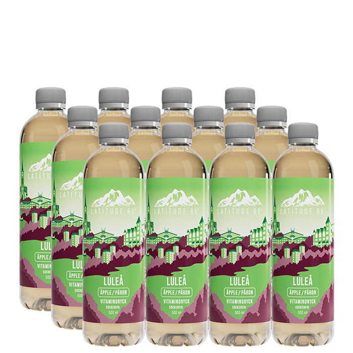 12 x Latitude 65 Vitamindryck 500 ml Luleå Äpple/Päron