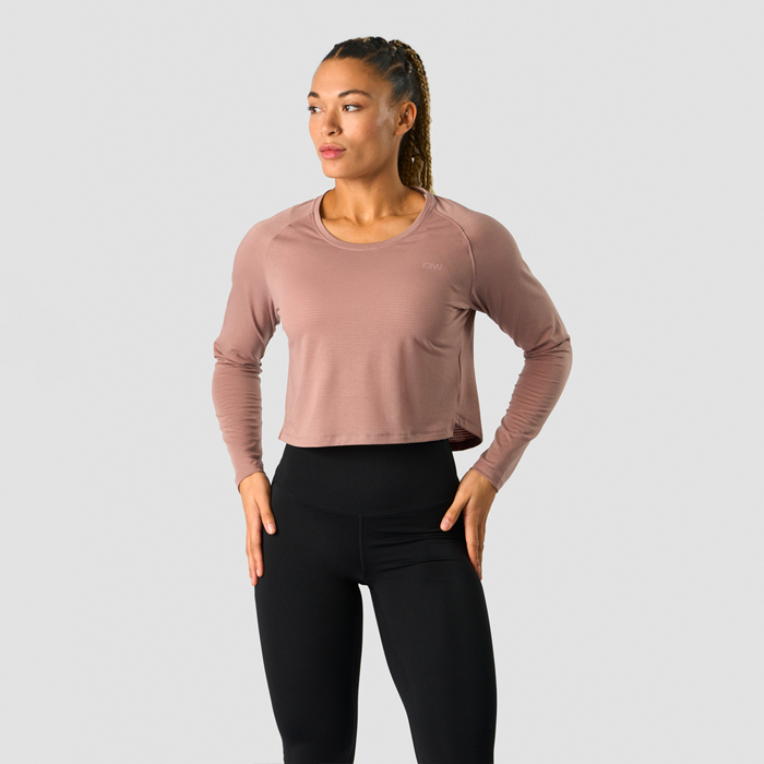 Stride Cropped Long Sleeve, Light Mauve