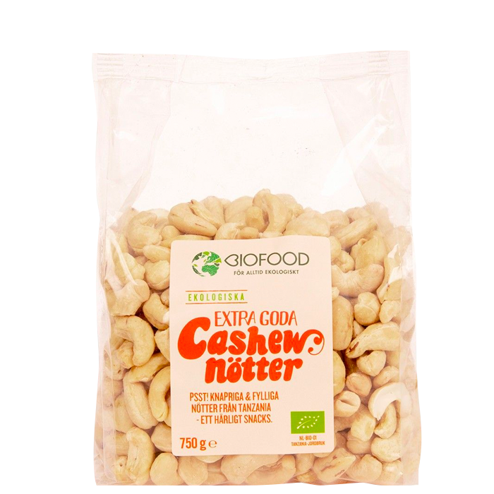 Biofood Cashewnötter hela 750 g