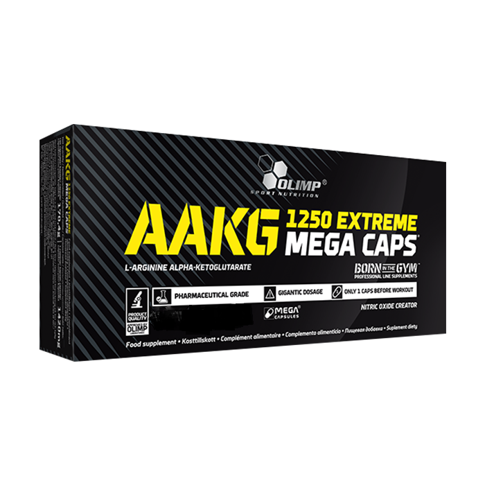 AAKG 1250 Extreme Mega Caps L-Arginin Kapslar 120 st