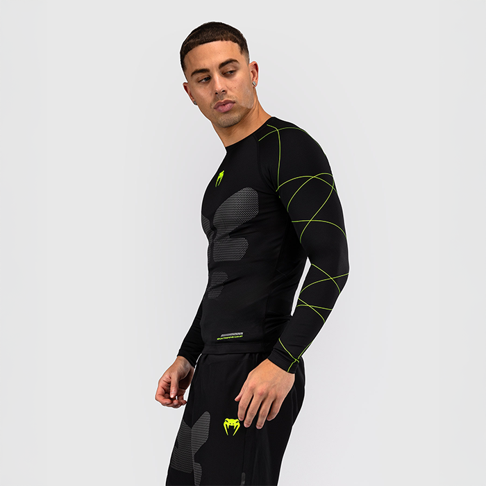 Training Camp 4.0 Rashguard L&aring;ng&auml;rmad Svart Gr&ouml;n