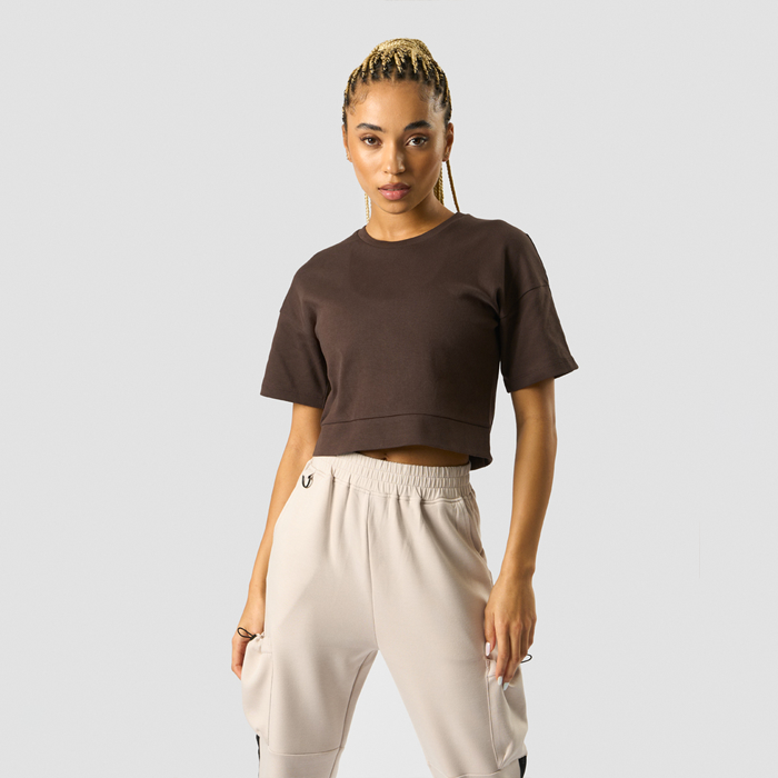 Stance Cropped T-shirt, Dark Brown
